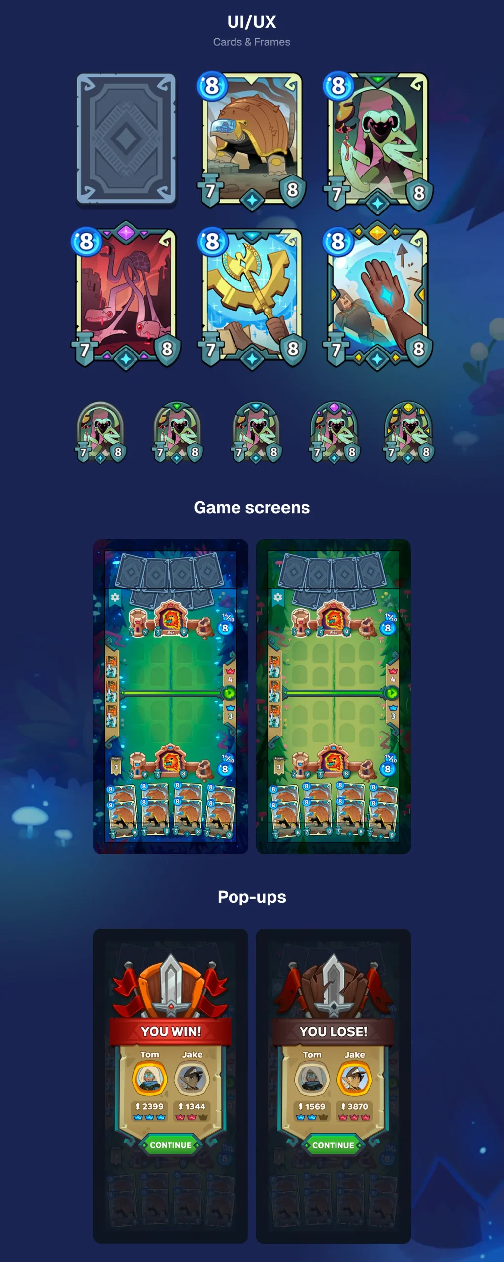 Card Legends game ui
