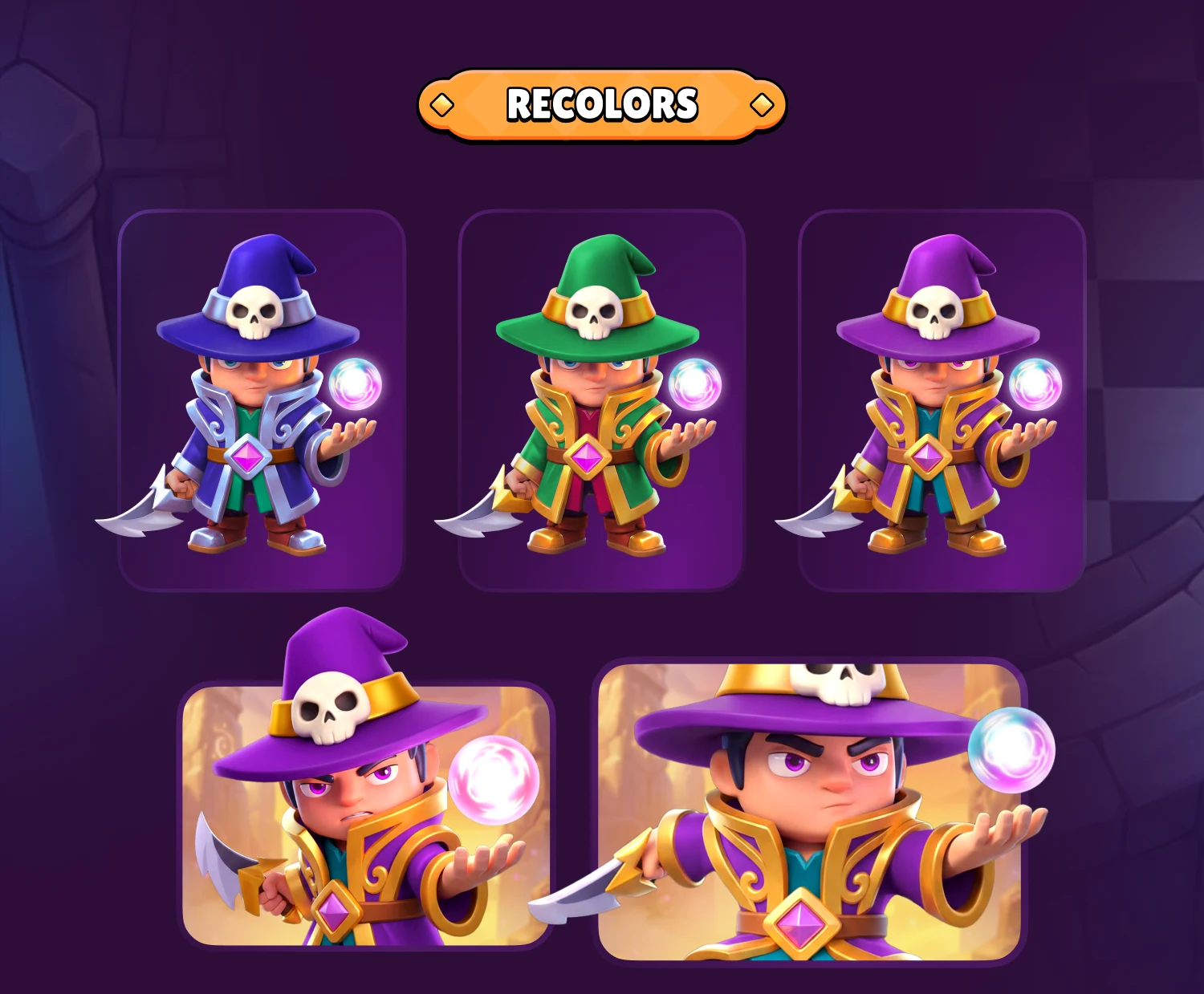 the Spellrift mobile game character with magic ball