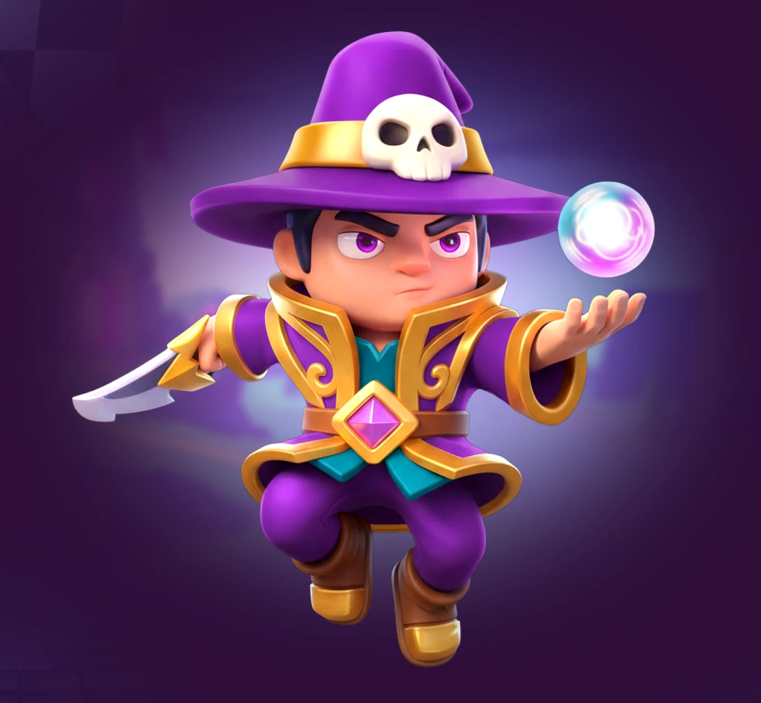 the Spellrift mobile game character with magic ball