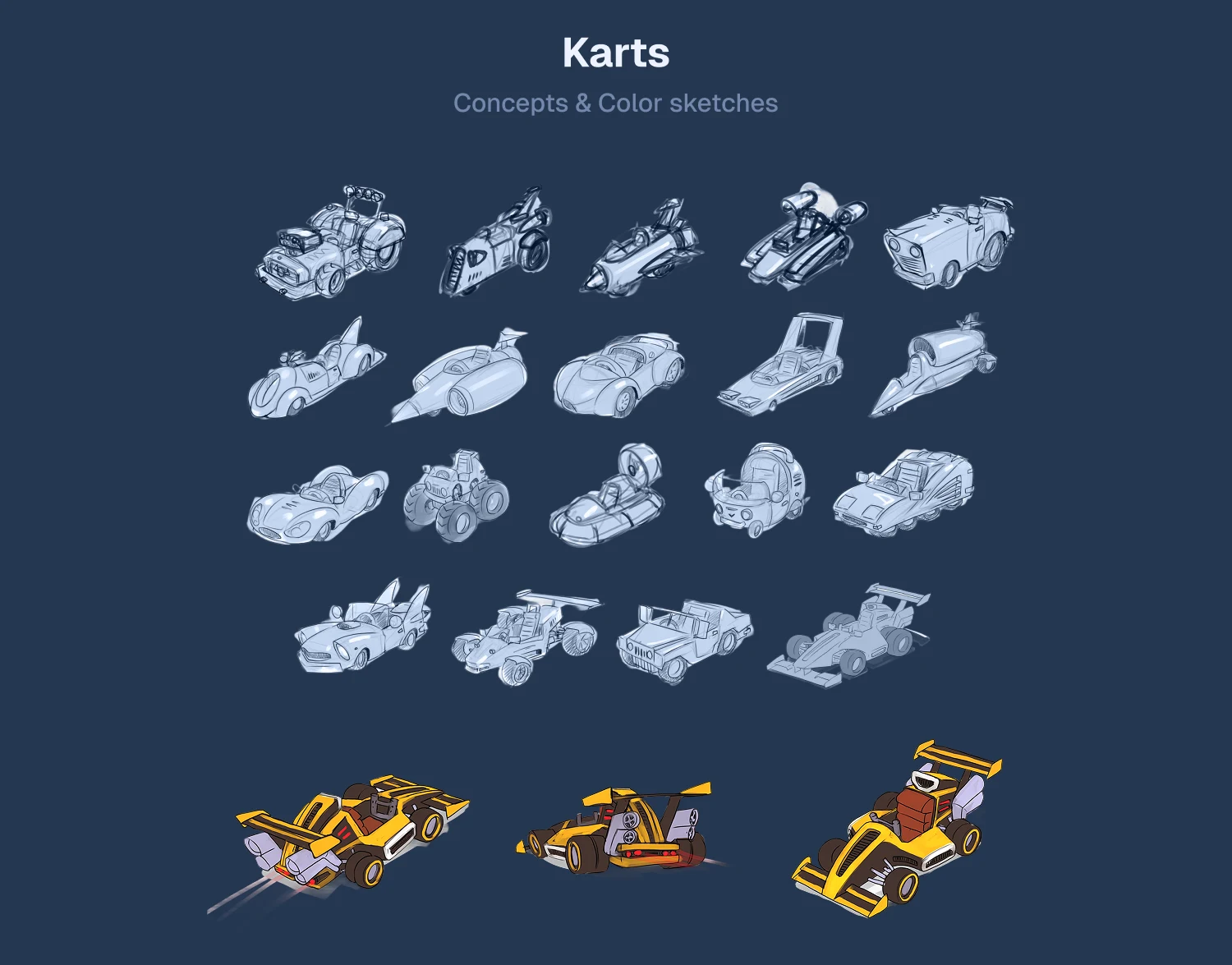 Boom Karts concepts of karts