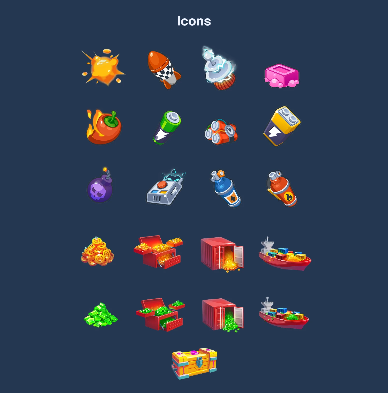 Boom Karts racing game icons