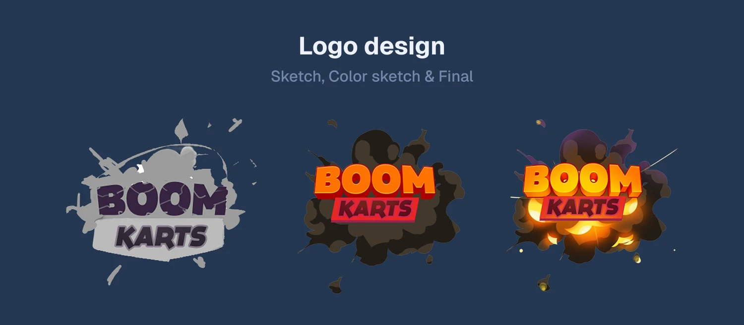 Boom Karts game logo design