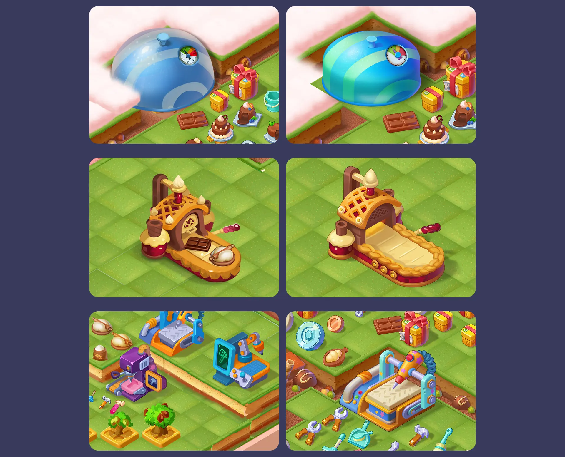 Candy Merge buildings