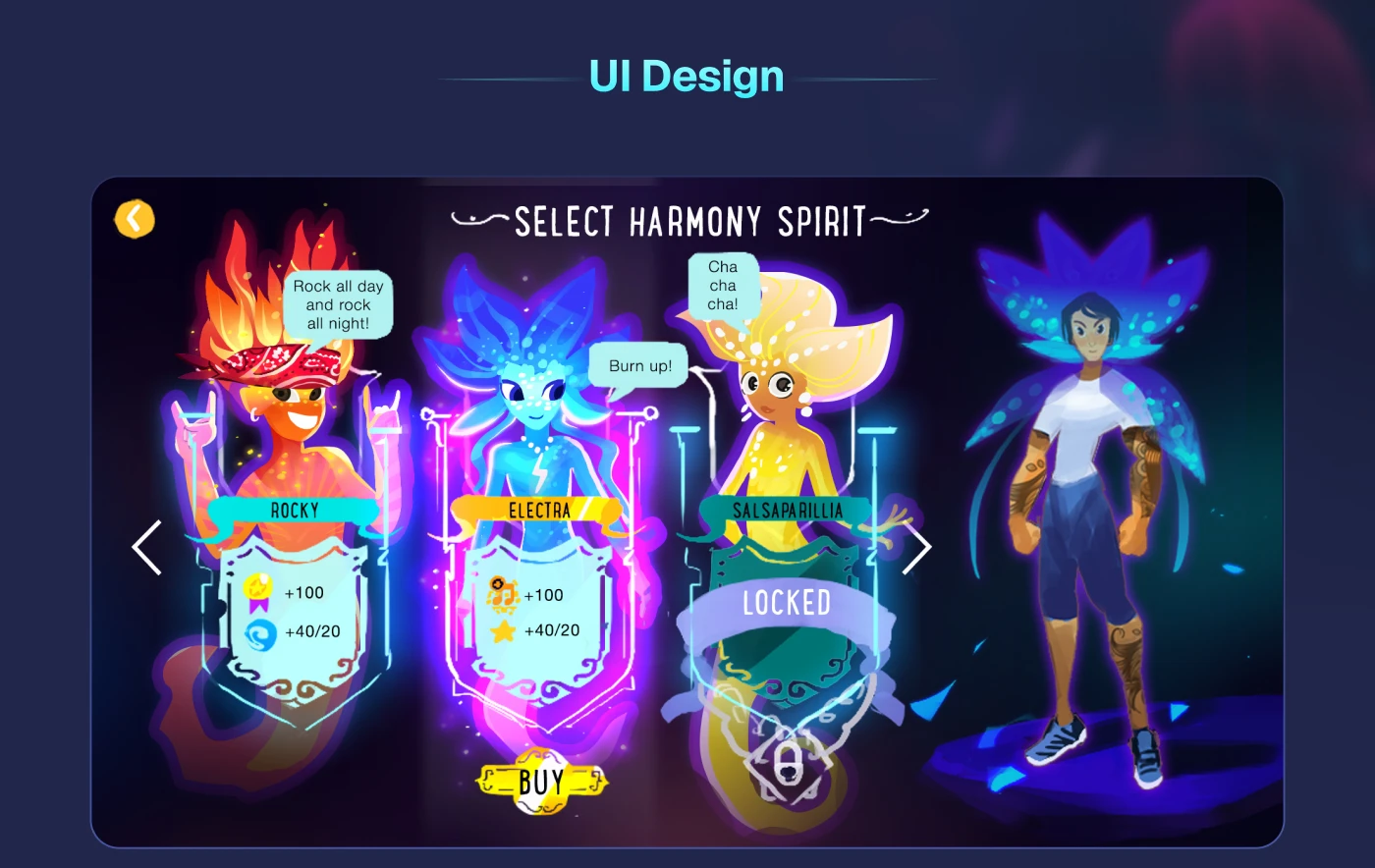 Harmony game ui design
