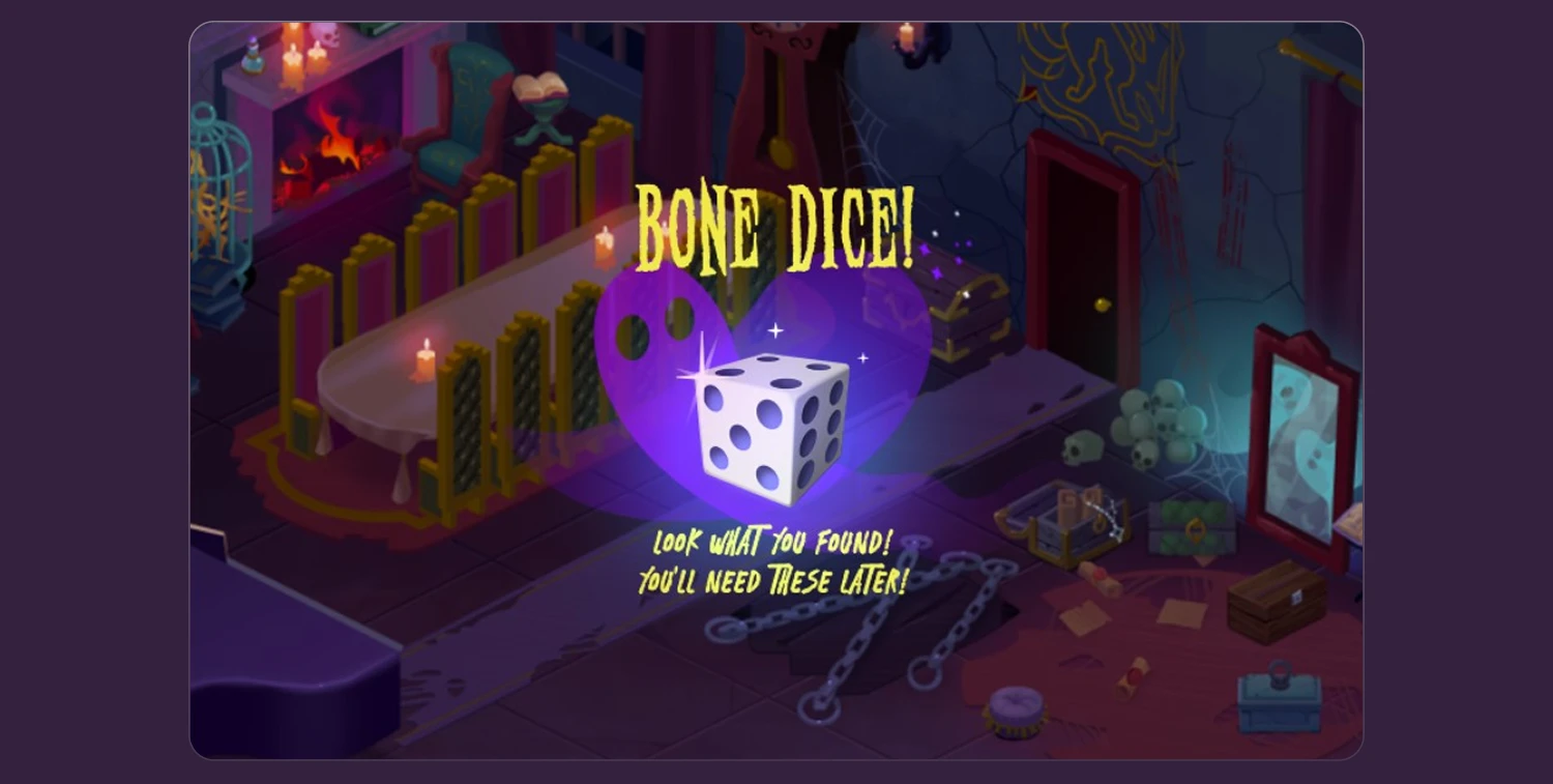 Haunted House dice popup