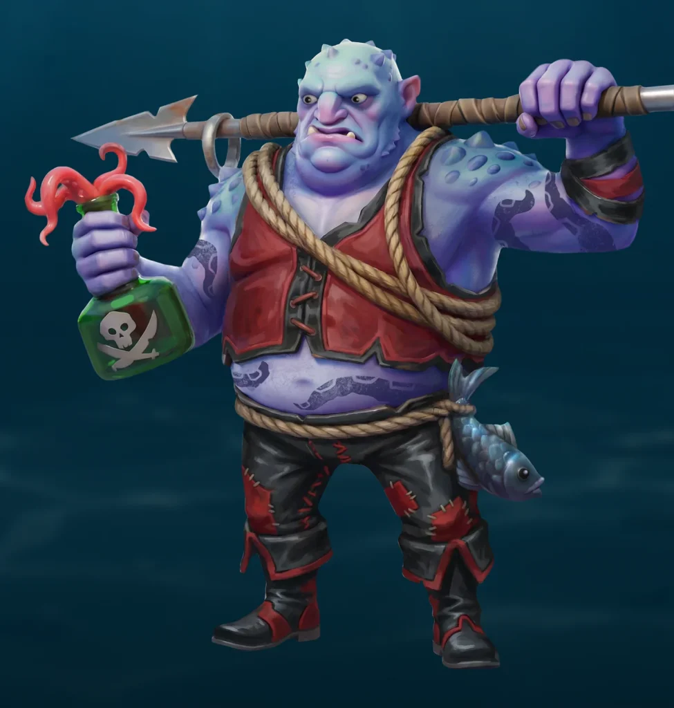 whale man 2d game character