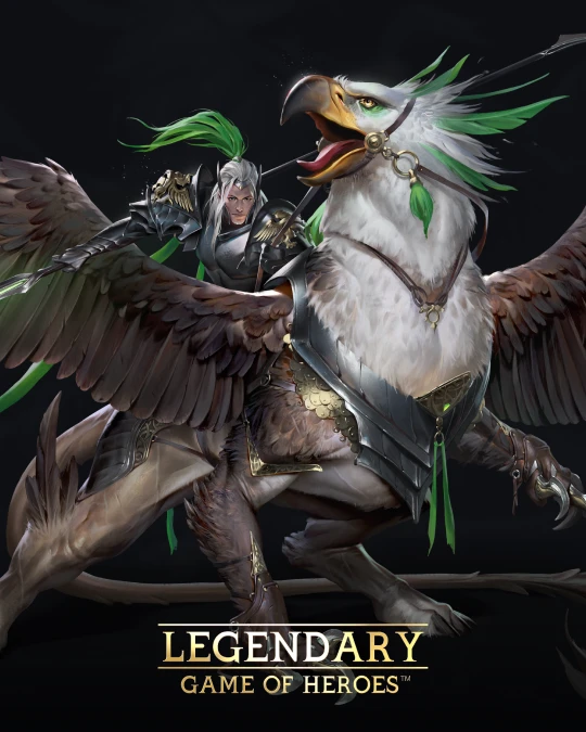 Mounted Griffin Knight - Legendary game character