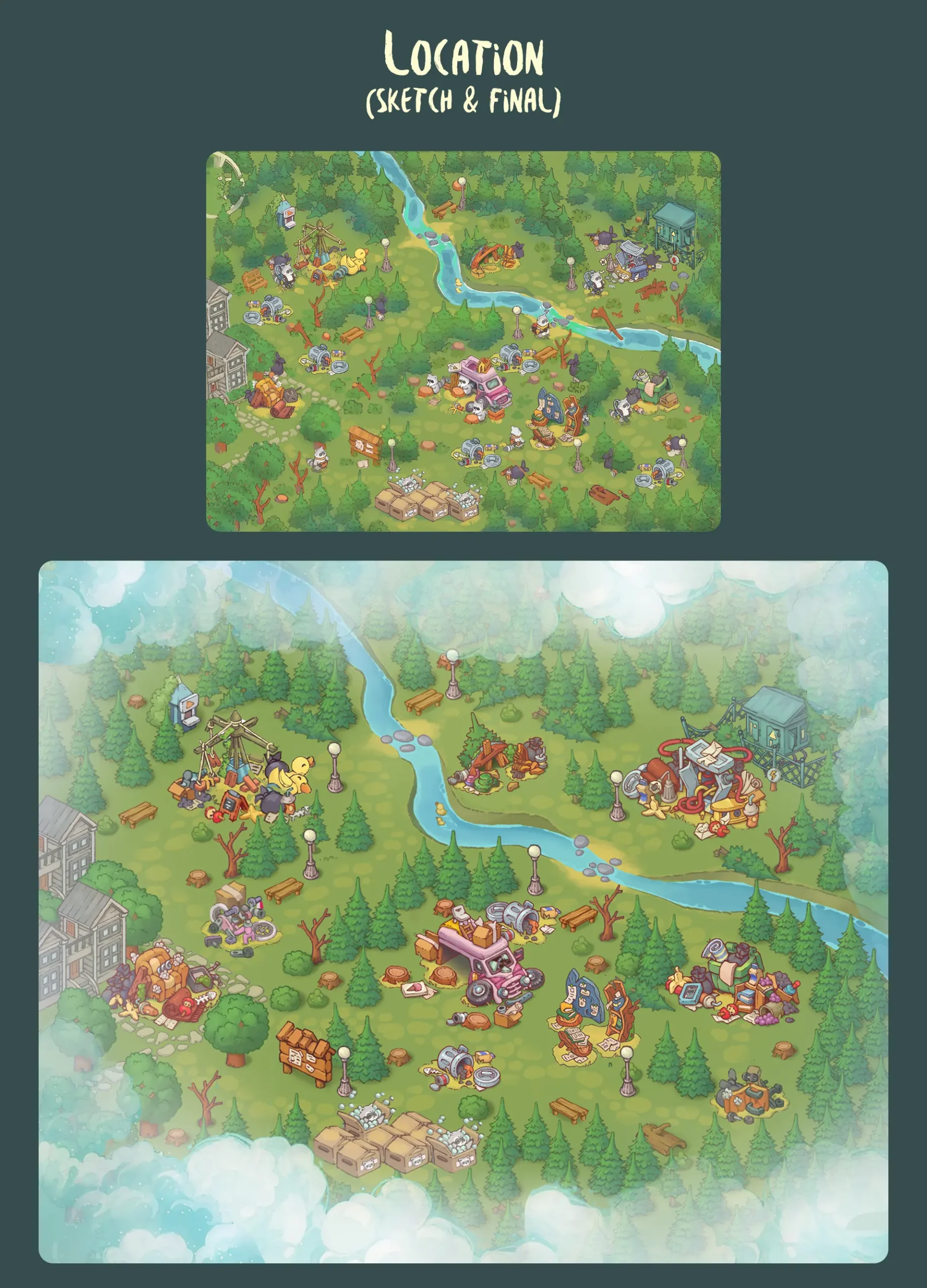 Racoon Tycoon game locations