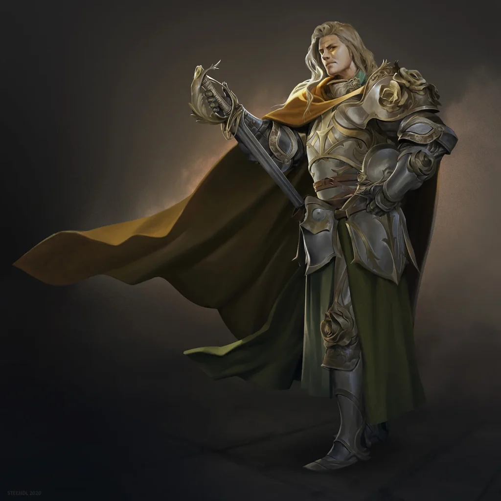 young knight 2d character