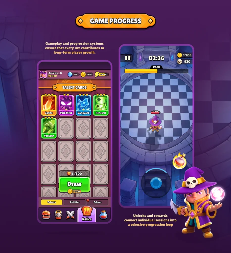 mobile game progress UI UX