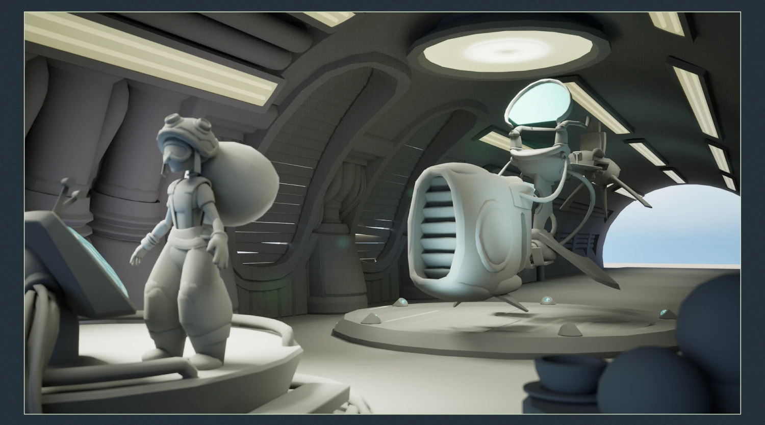 spinstar league - 3d garage sketch