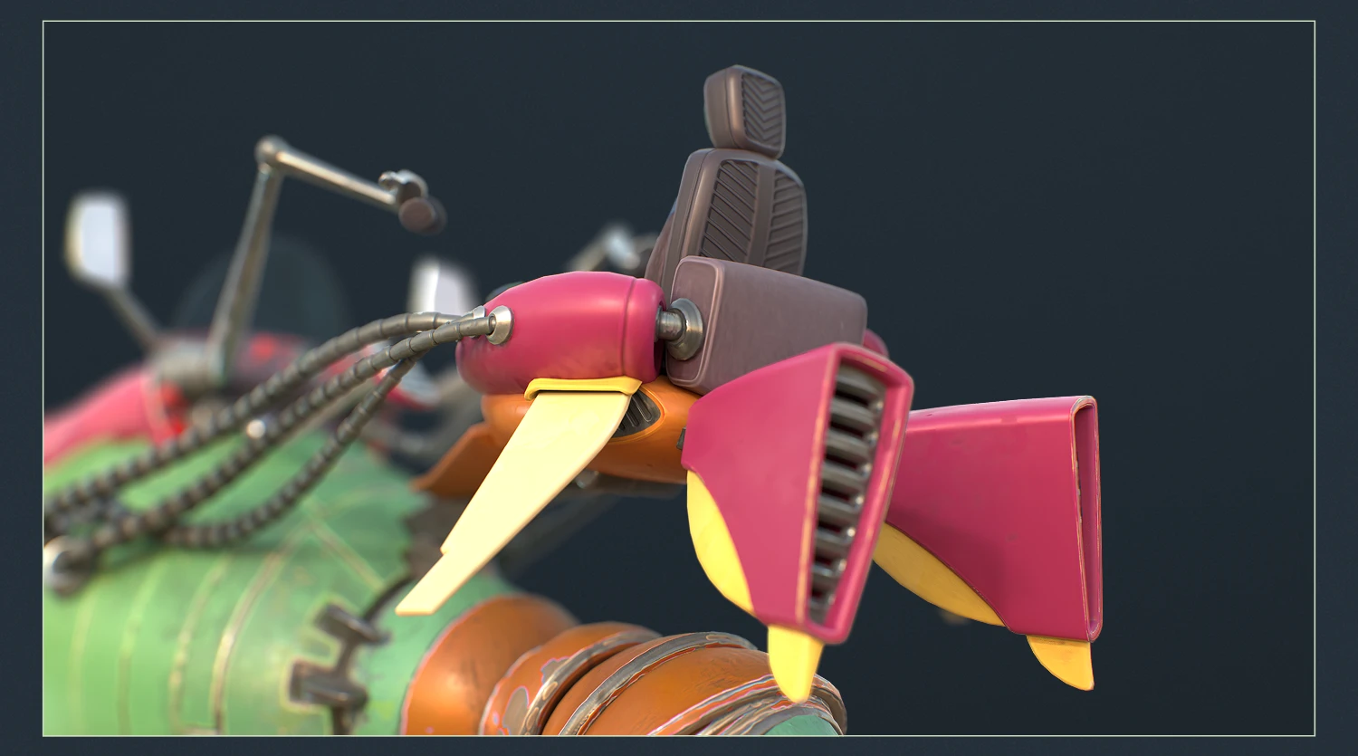 spinstar league - 3d sci-fi green racing vehicle