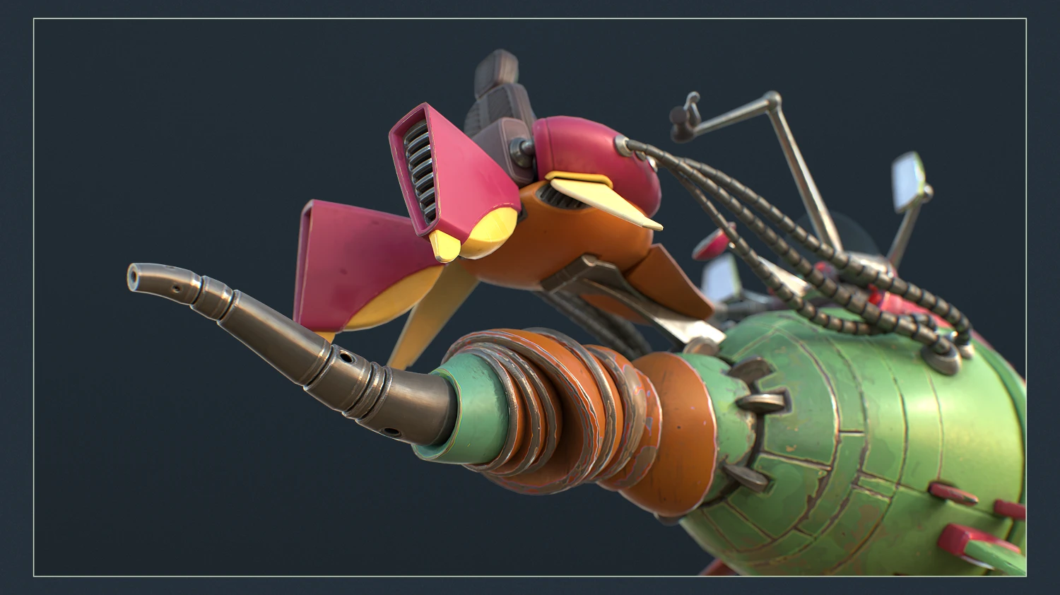 spinstar league - 3d sci-fi green racing vehicle back