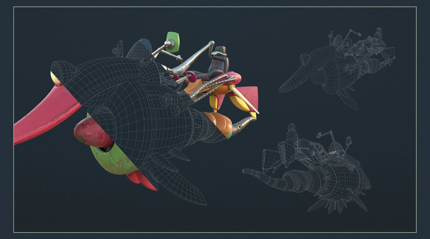 spinstar league - 3d sci-fi green racing vehicle plan