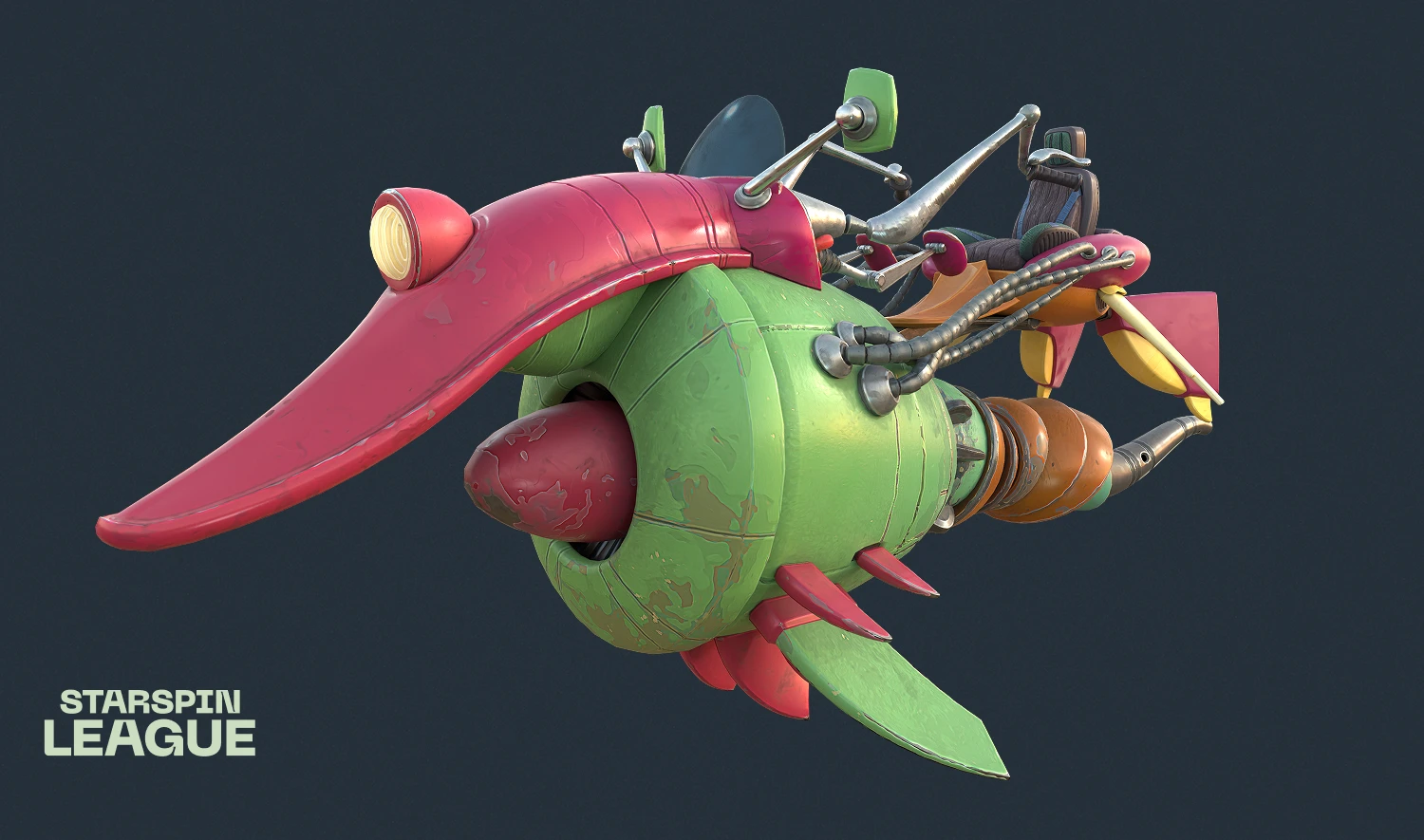 spinstar league sci-fi green racing vehicle project cover