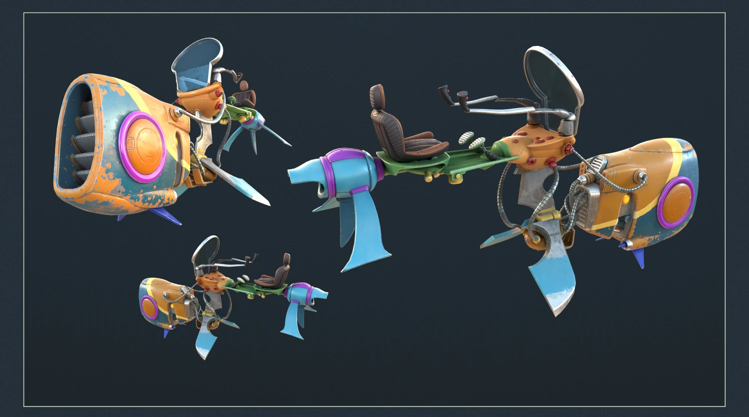 spinstar league - racing sci-fi vehicle 3d