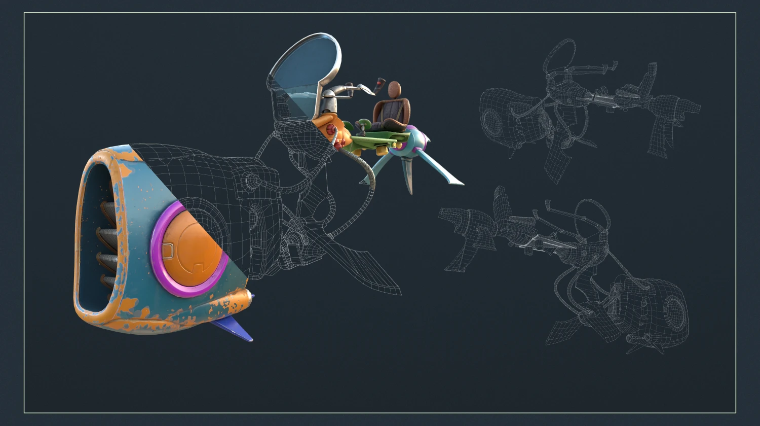 spinstar league - 3d racing sci-fi vehicle plan