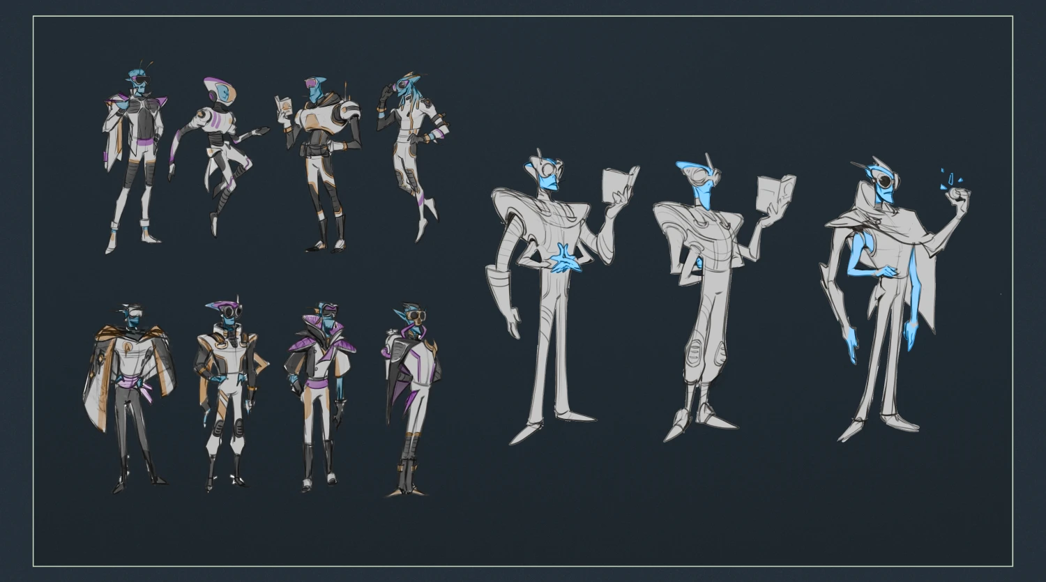 starspin league cosmic racer game character concept art
