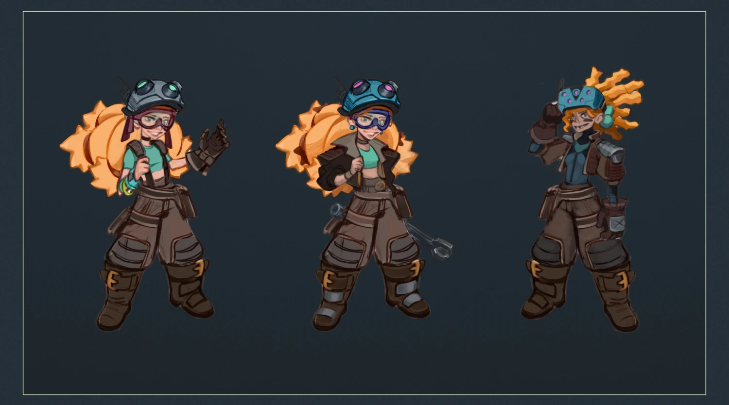 starspin league female game character concept